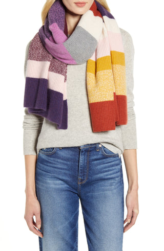 Cachecol feminino de cashmere em malha halógena tamanho único - roxo