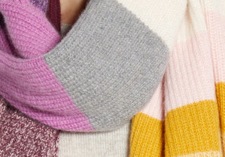 Cachecol feminino de cashmere em malha halógena tamanho único - roxo