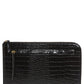 Bolsa de couro feminina Nordstrom Zip Top preta