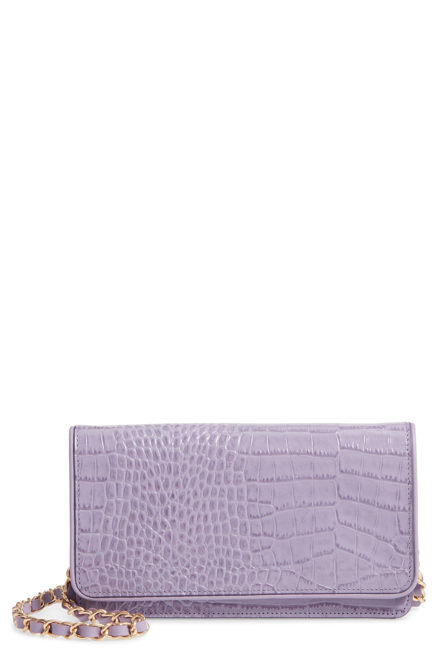 Nordstrom Sandra Leather Clutch Roxo