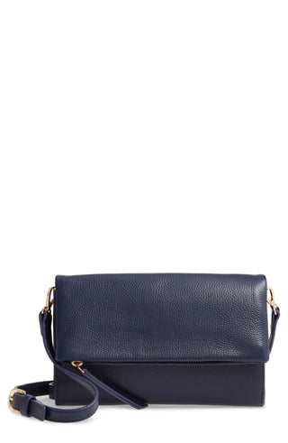 Bolsa transversal de couro Nordstrom Eleanor azul