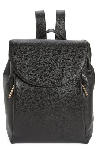 Mochila de couro Nordstrom Sophia Core preta
