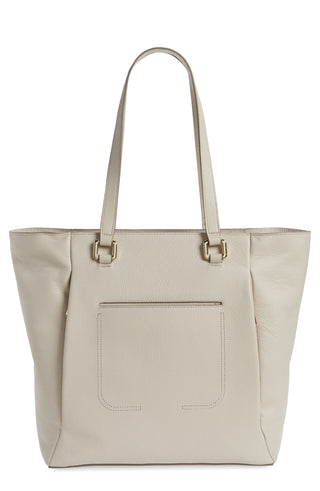 Bolsa de couro Nordstrom Olivia Core bege