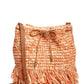 Marisol Bolsa Tote Palha Franja Laranja