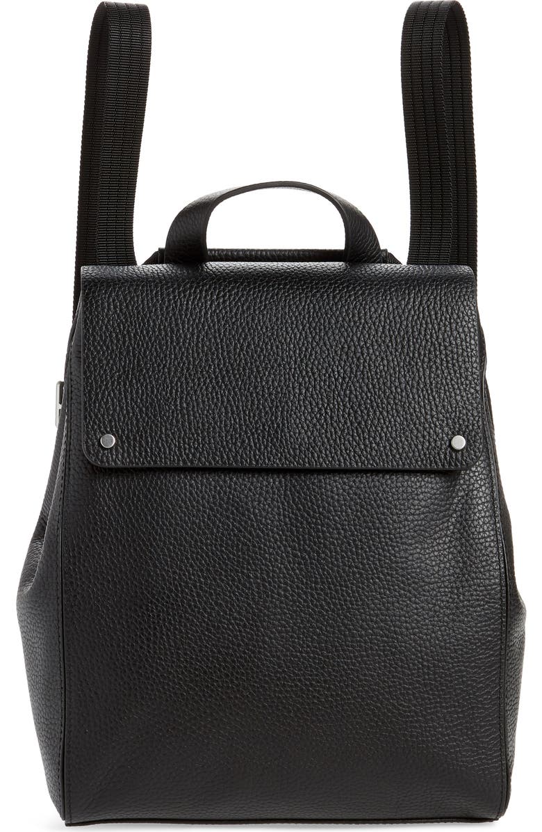 Mochila Treasure &amp; Bond Amari em couro granulado, branca