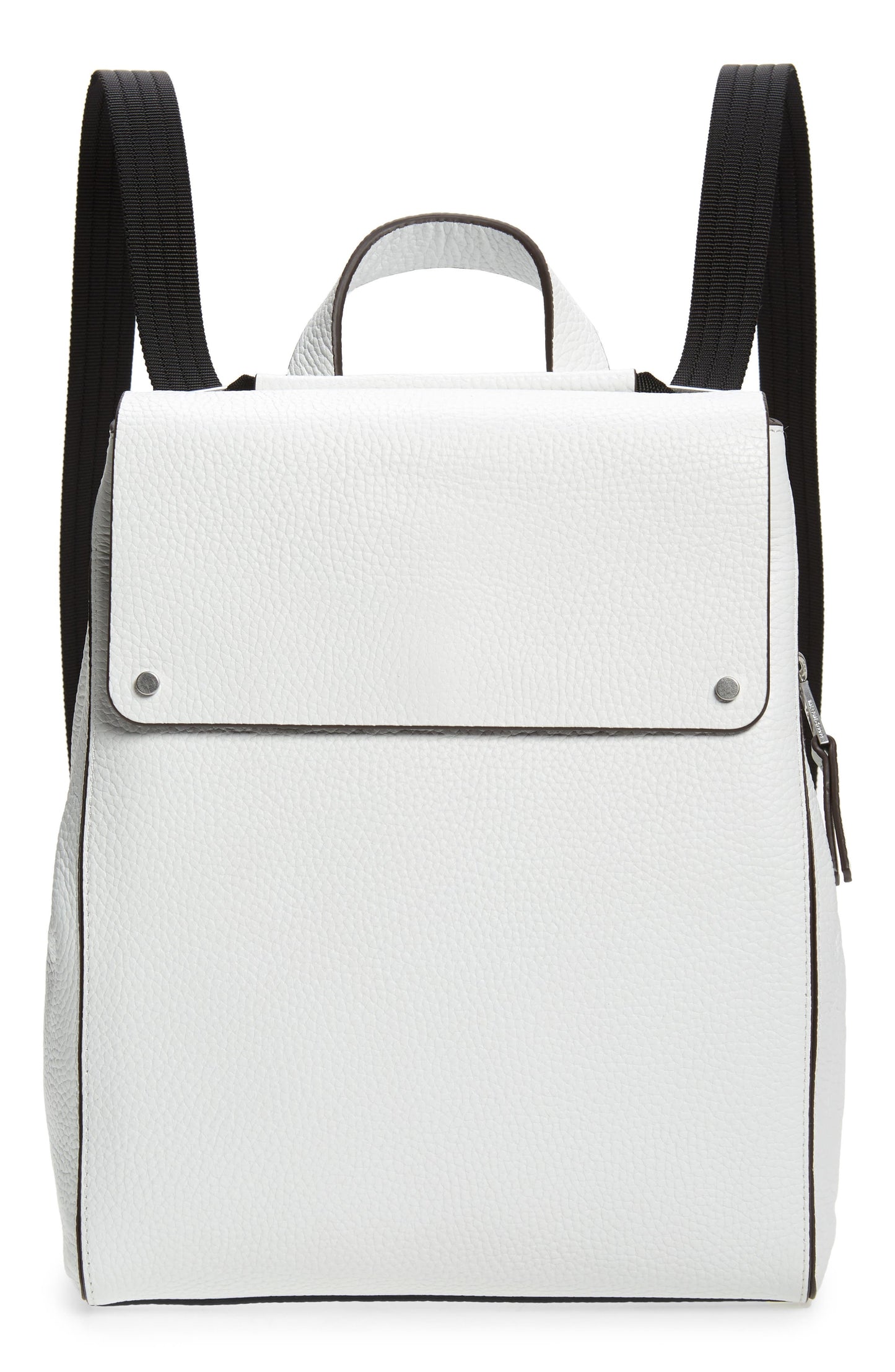 Mochila Treasure &amp; Bond Amari em couro granulado, branca