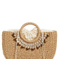 Bolsa Nordstrom Shell &amp; Bead com alça superior de palha marrom