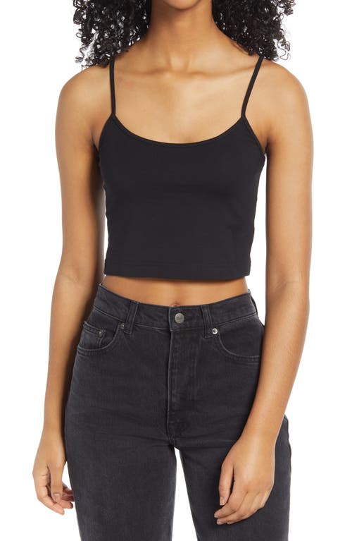 BP. Camisola curta feminina preta de malha de algodão orgânico, tamanho XX-S