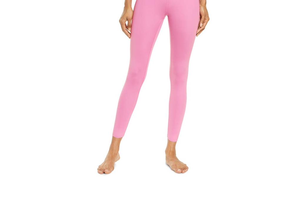Legging Zella Feminina Roxa Opera Cintura Alta Studio Lite Bolso 7/8 Tamanho Médio