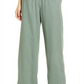 Calça Caslon(r) de perna larga e mistura de linho, na cor Green Dune, tamanho X-S