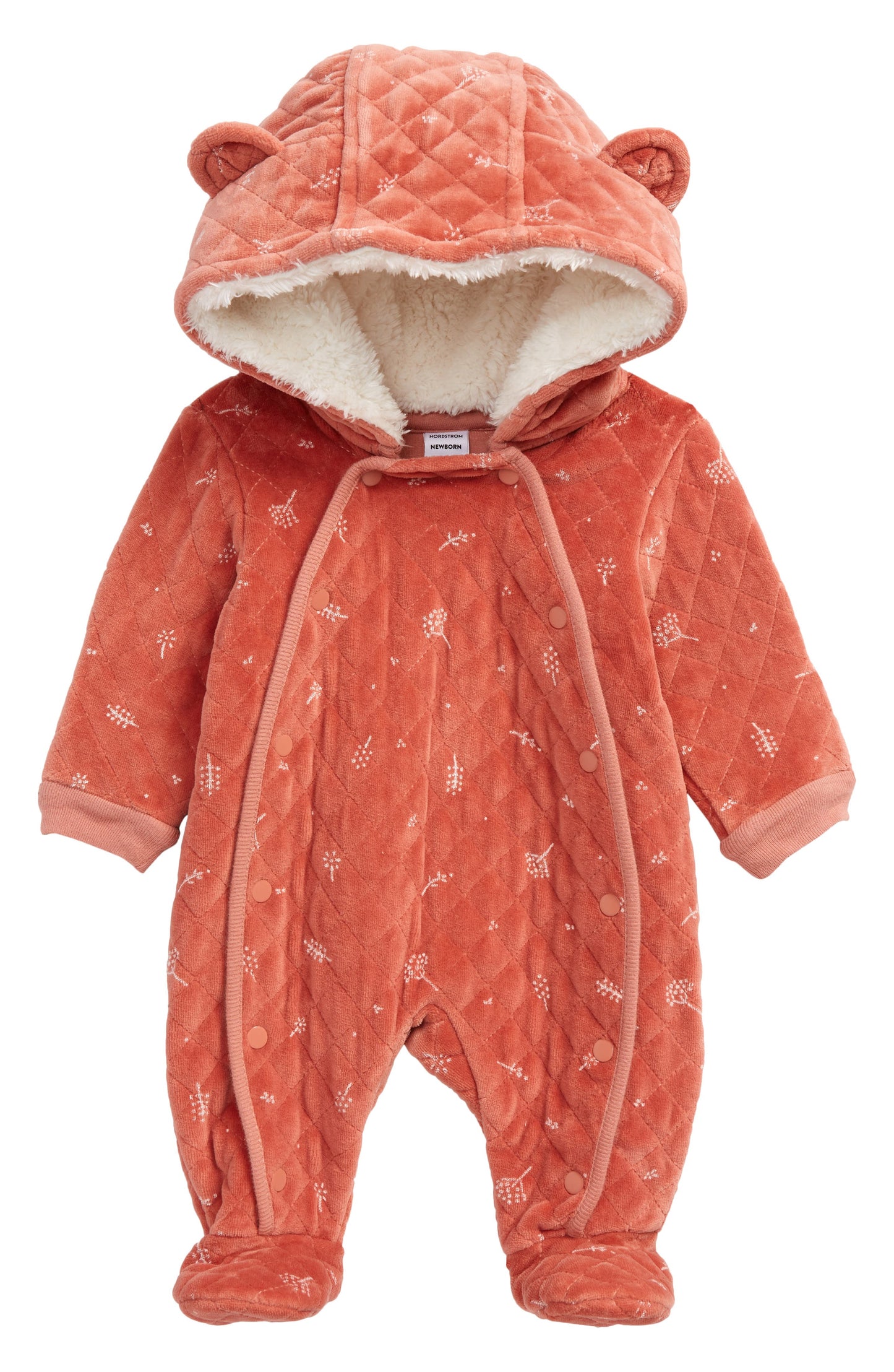 Nordstrom Baby Pink Desert Dottie Print Bunting Tamanho 6M