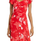 Vestido Chelsea28 com fenda floral em toile tropical chinoise vermelho, tamanho pequeno
