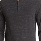 Blusa Henley mesclada Abound em cinza carvão branco Nep tamanho grande