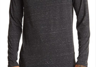 Blusa Henley mesclada Abound em cinza carvão branco Nep tamanho grande