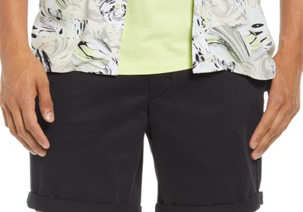 Shorts chino skinny preto tamanho 38 aberto