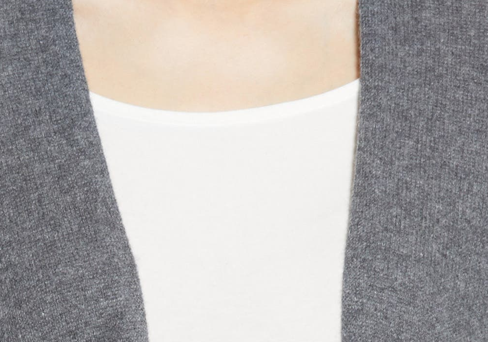 Nordstrom Recycled Cashmere Ruana em cinza escuro mesclado tamanho único