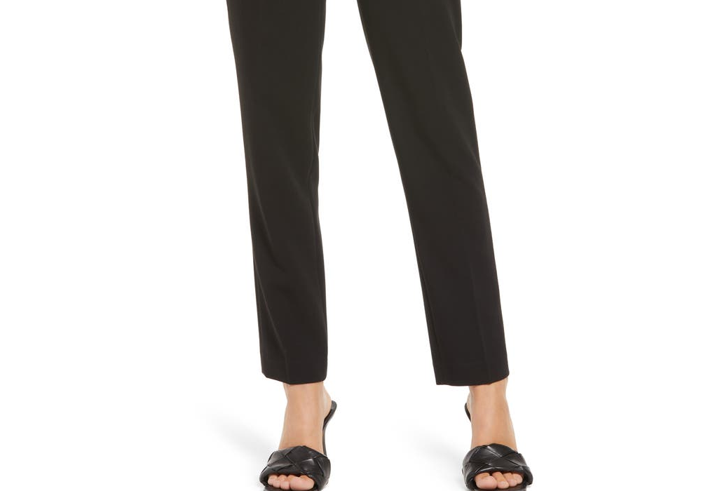 Calça Halogen(R) Slim Leg Preta Tamanho 16