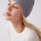 Gorro Nordstrom de mistura de cashmere reciclado em cinza mesclado