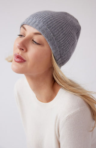 Gorro Nordstrom de mistura de cashmere reciclado em cinza mesclado