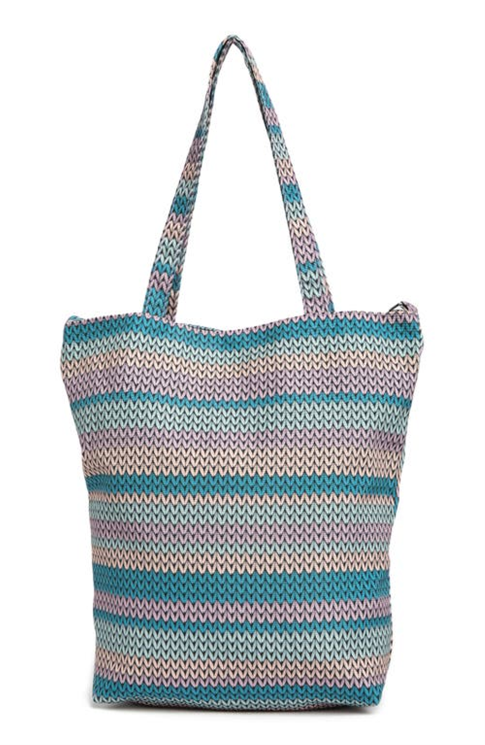 BP. Bolsa de lona azul multicolorida