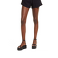 Shorts femininos com amarração na cintura e bolsos abertos