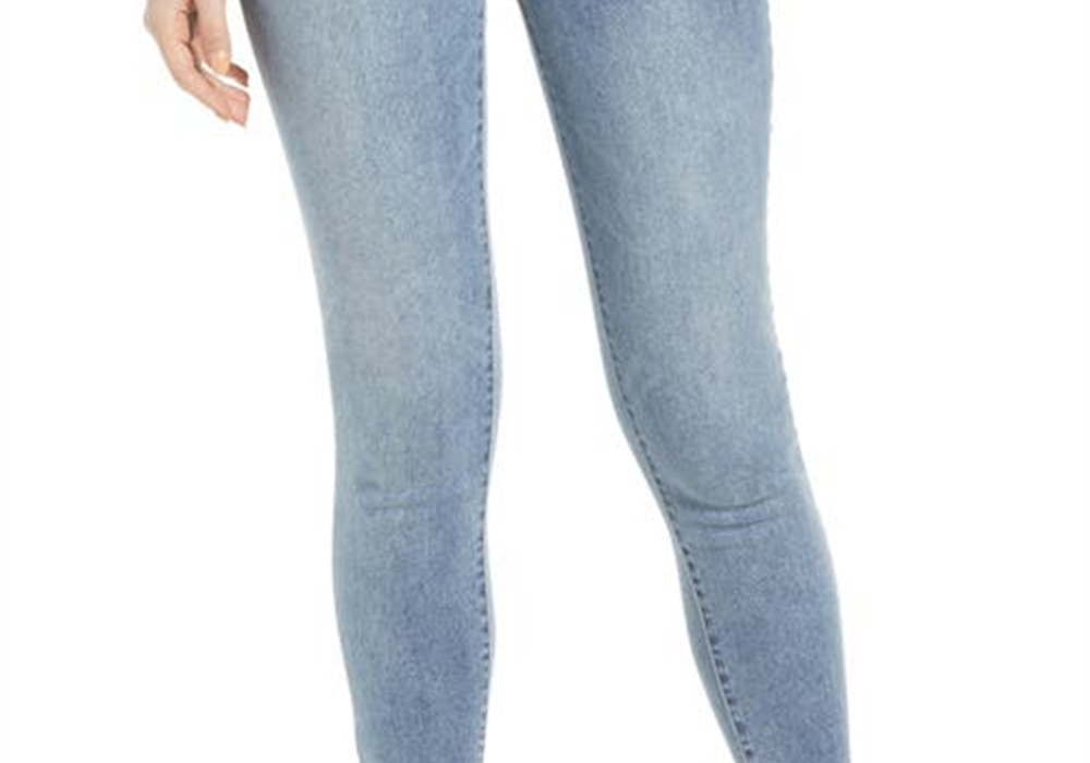 Calça jeans Caslon Sierra Raw Hem azul claro vintage tamanho 12