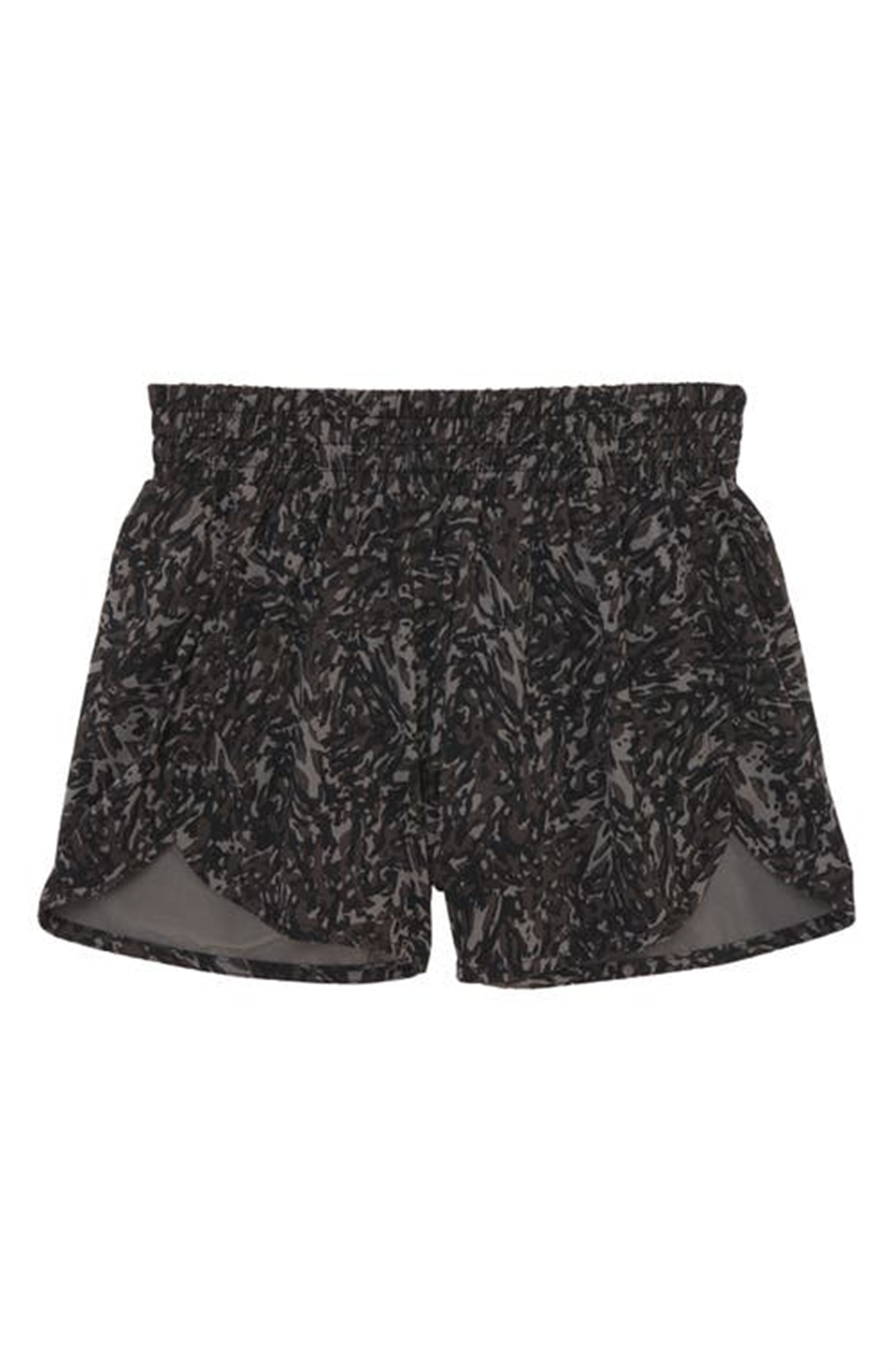 Shorts Altitude camuflados com respingos pretos Zella Kids, tamanho GG