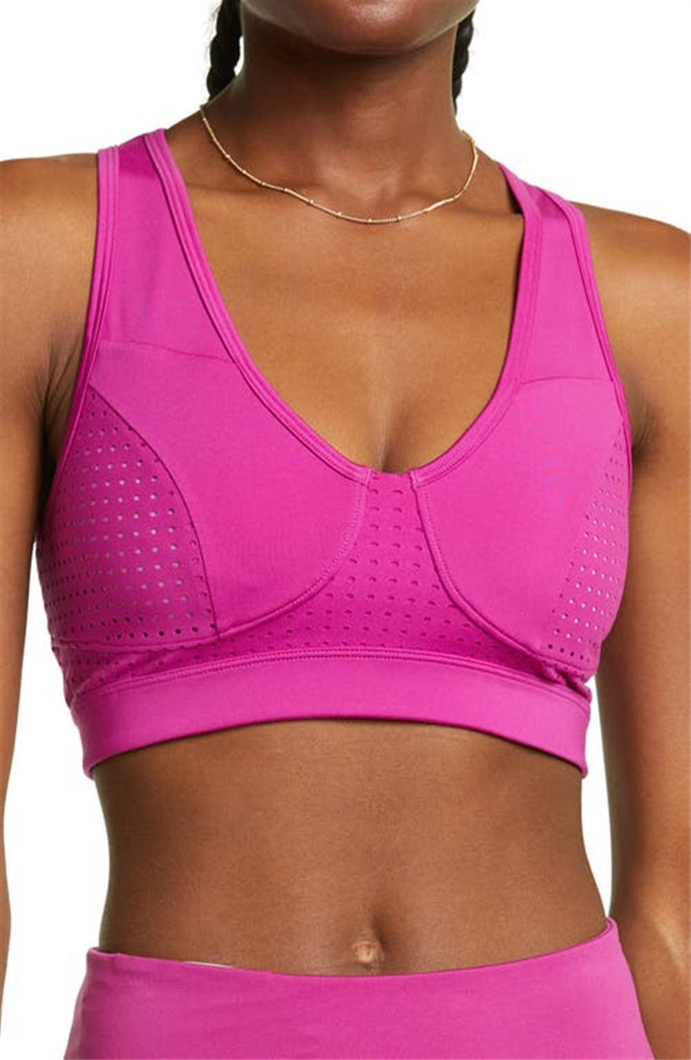 Sutiã esportivo feminino Zella Pink Wild Aster Studio Lite tamanho pequeno