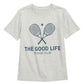 Camiseta infantil gráfica Nordstrom em cinza, tamanho 3, Tennis Club