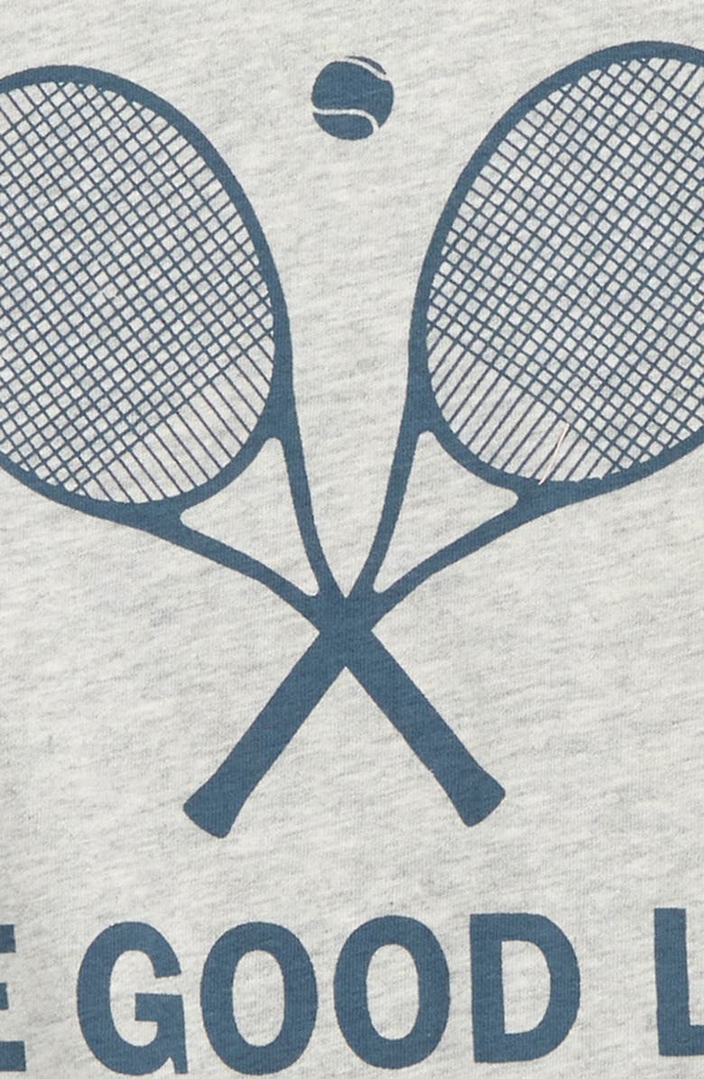 Camiseta infantil gráfica Nordstrom em cinza, tamanho 3, Tennis Club