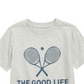 Camiseta infantil gráfica Nordstrom em cinza, tamanho 3, Tennis Club
