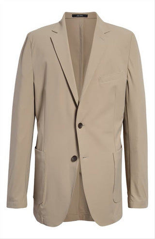 Casaco esportivo de viagem Nordstrom Trim Fit Tech Stretch em bege arminho tamanho 42 longo