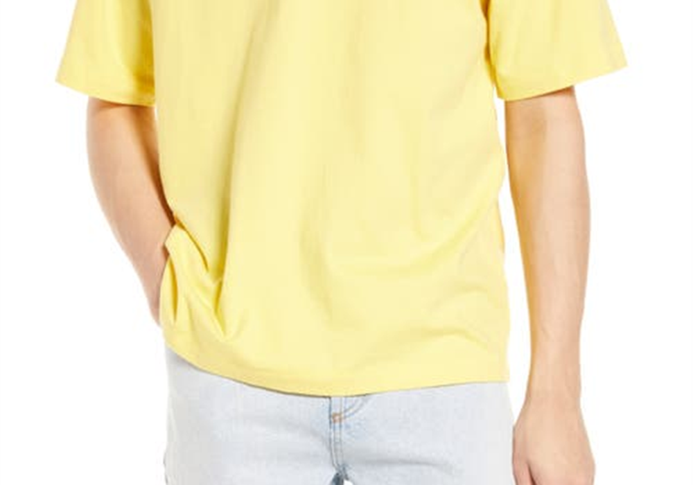 Camiseta de gola redonda de algodão Bp em amarelo Aspen tamanho XXL