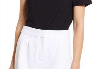 Halogen(R) Halogen Knit Top de um ombro só em preto, tamanho grande