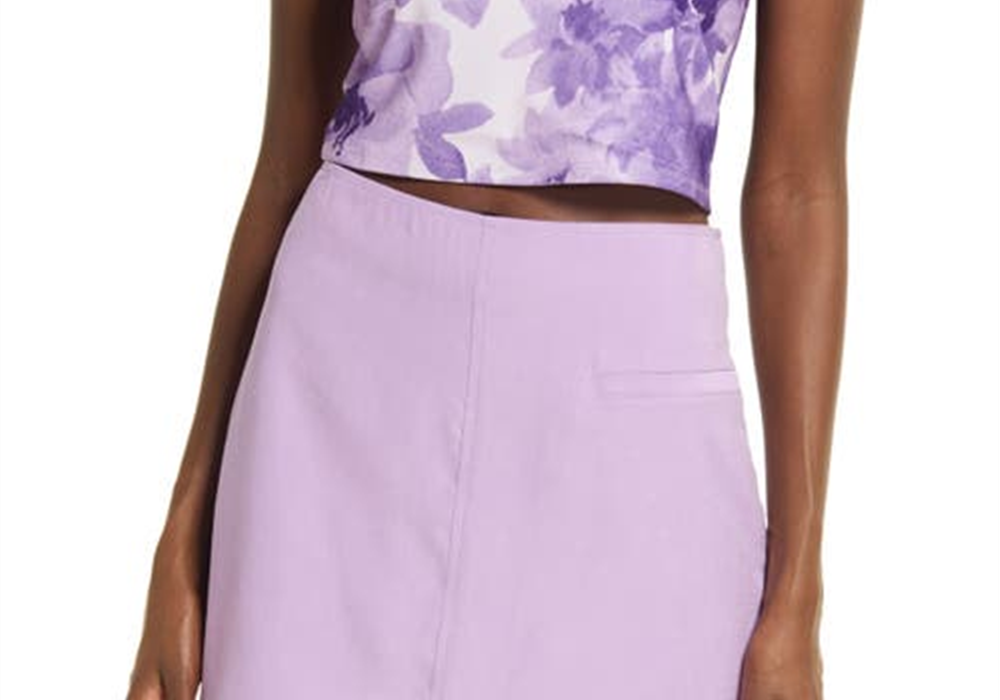 Top tubinho tamanho médio aberto em roxo musgo bloom da Nordstrom