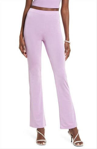 Calça flare de malha Spectre Sheen roxa extragrande Open Edit