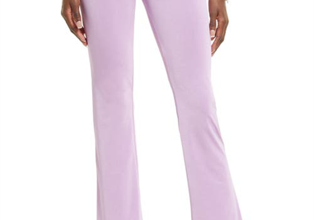 Calça flare de malha Spectre Sheen roxa extragrande Open Edit