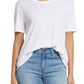 Camiseta Caslon(R) de algodão com decote redondo e listras brancas e azul-marinho, tamanho XS, da Nordstrom