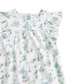 Conjunto de vestido tropical com babados branco e verde da Nordstrom, tamanho 9M