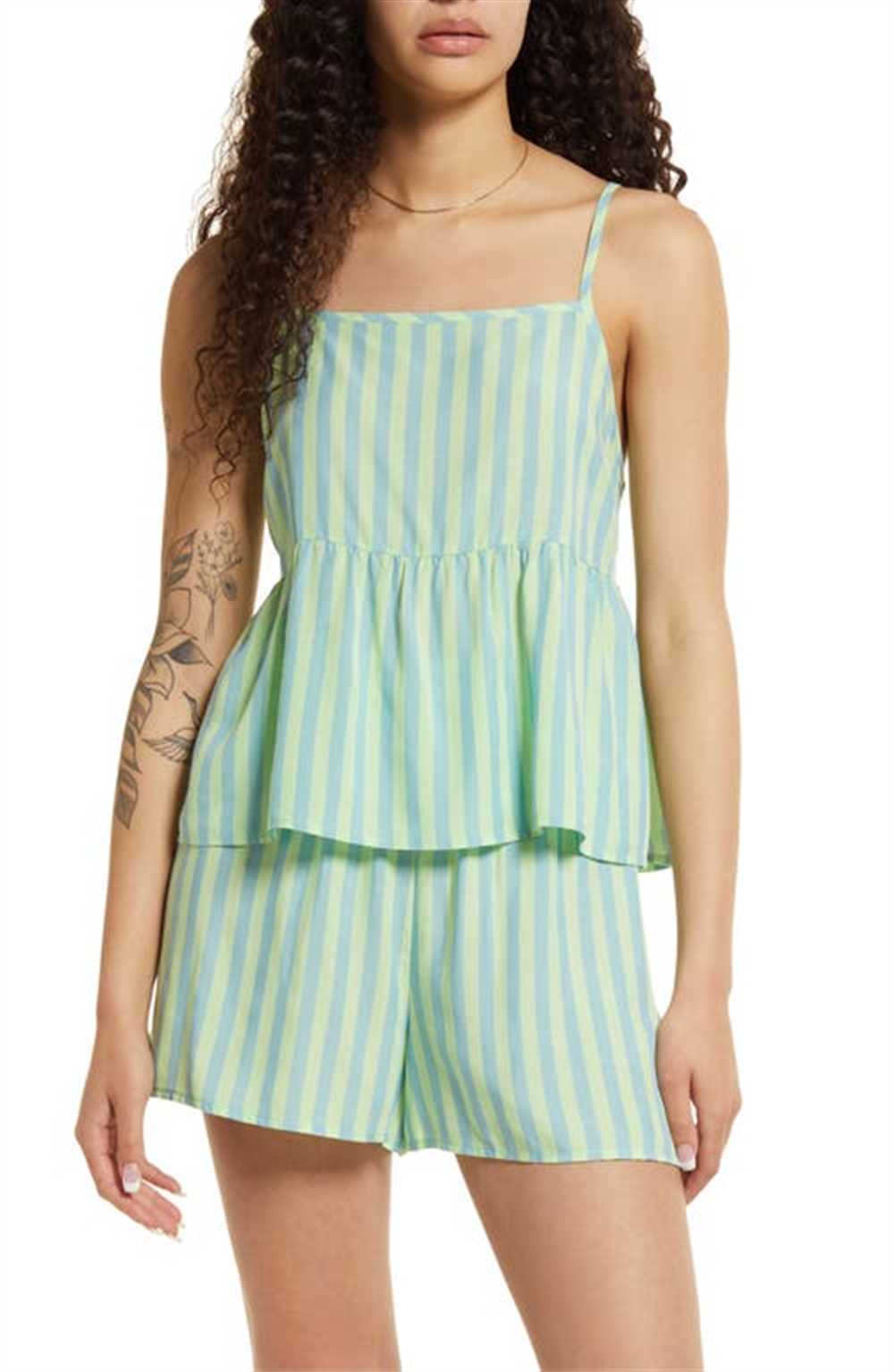 BP. Regata feminina azul com estampa Dreamy, tamanho pequeno