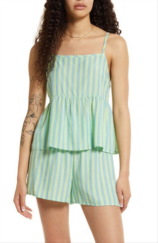 BP. Regata feminina azul com estampa Dreamy, tamanho pequeno