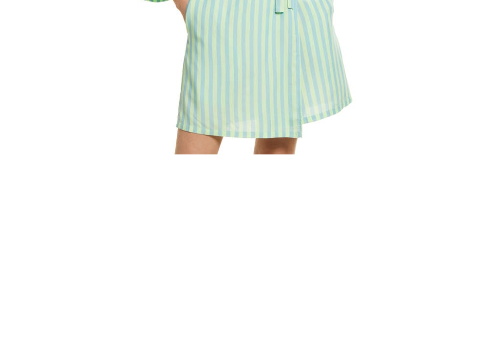 BP. Robe Robbia Listrado Simples Azul Feminino