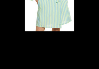 BP. Robe Robbia Listrado Simples Azul Feminino