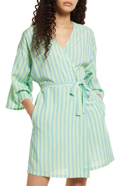 BP. Robe curto feminino azul Dreamy Woven, tamanho pequeno
