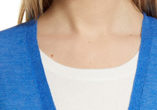 Cardigan Halogen com Fenda Lateral Blue Palace - Tamanho Pequeno