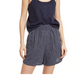Camisola feminina Treasure &amp; Bond azul marinho com botões frontais, tamanho pequeno