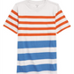 Camiseta infantil Nordstrom cinza com listras de neblina - tamanho P