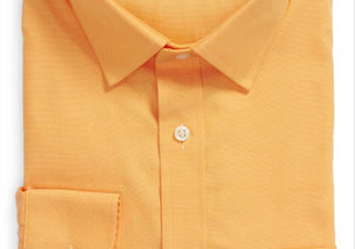 Camisa social Nordstrom Trim Fit, sem necessidade de passar, na cor laranja, tamanho 16 a 32