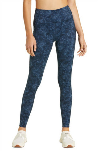 Leggings femininas Zella com estampa Rayder e cintura alta, tamanho pequeno, azul jeans