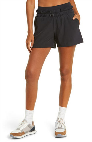 Shorts franzidos pretos femininos Zella, tamanho médio